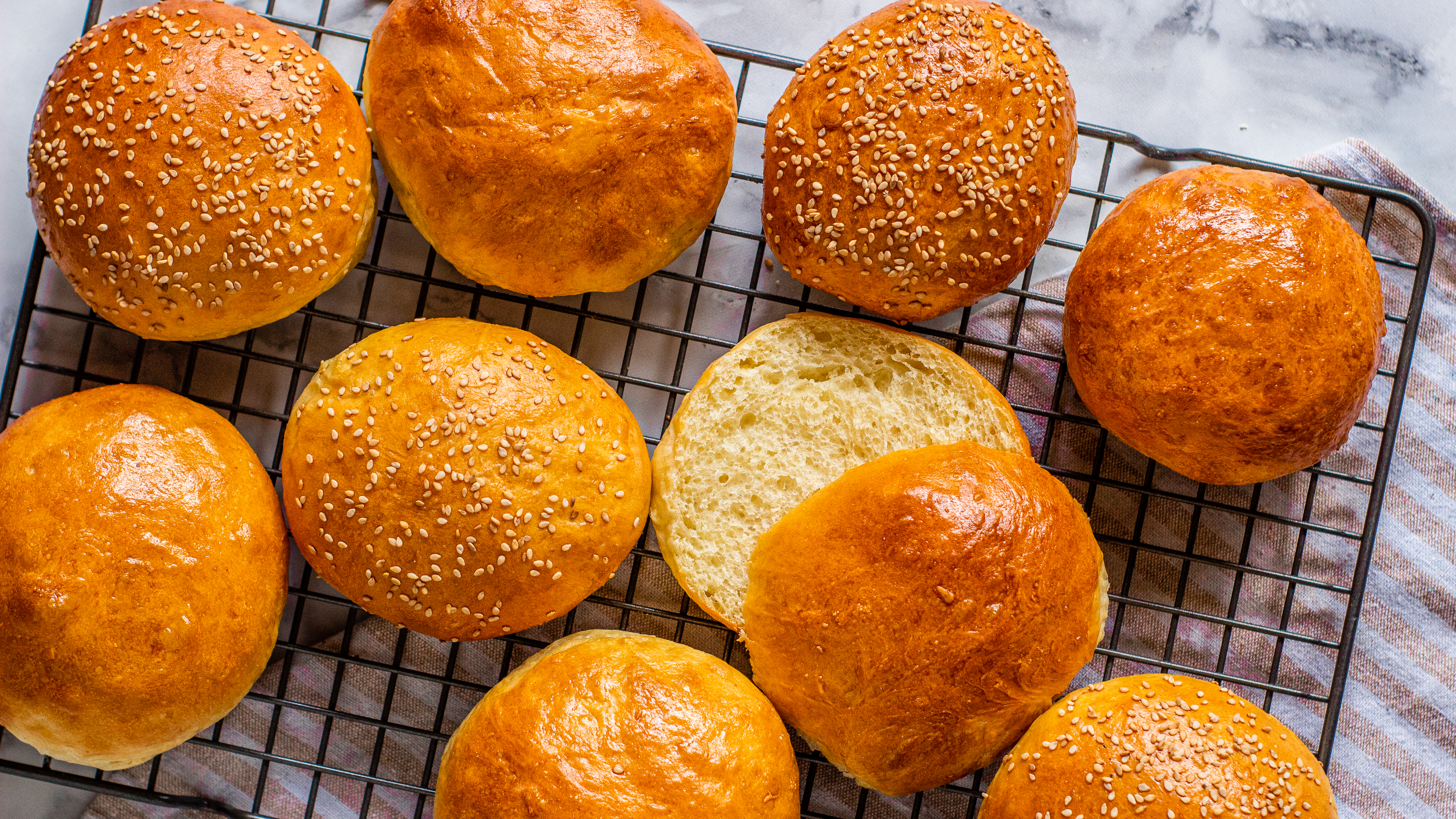 40-minute hamburger buns