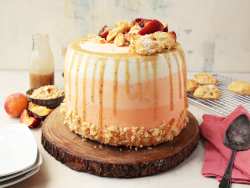 peach cobbler ice cream cake